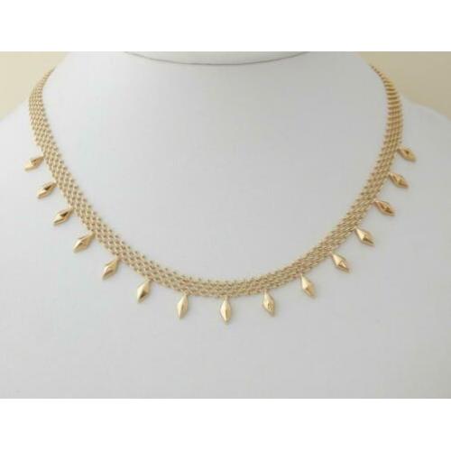 14 karaat Gouden Shoker Collier ketting 44cm
