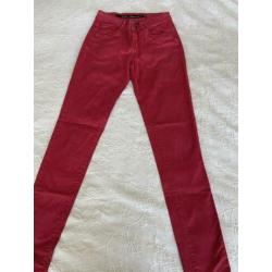 Roze spijkerbroek, love London, maat 152