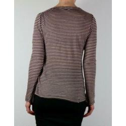 Isabel Marant burgundy beige gestreepte top mt S