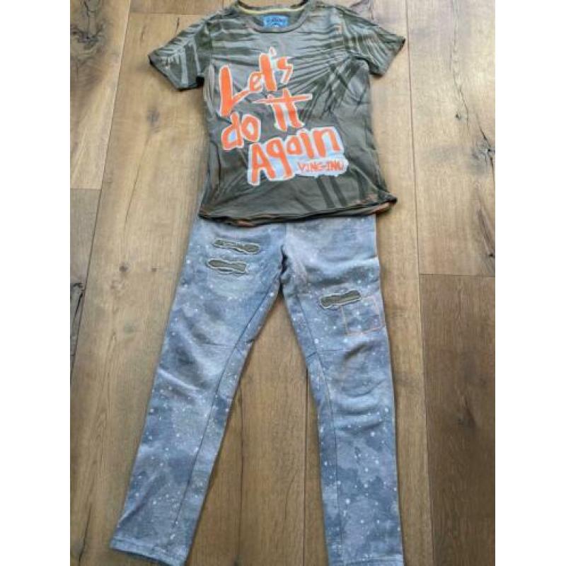 Vingino broek en T-shirt 152