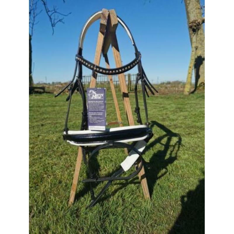 NIEUW! Hoofdstel Harry's Horse Chique, zwart, cob.