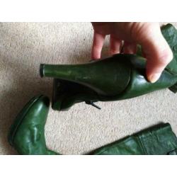Groene leren laarzen mt 38