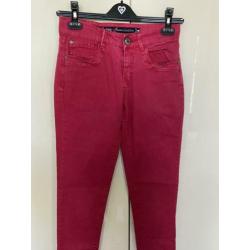 Roze spijkerbroek, love London, maat 152