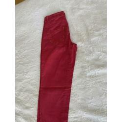 Roze spijkerbroek, love London, maat 152