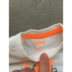 T-shirt Hema Koningsdag maat 62 - ALS NIEUW!