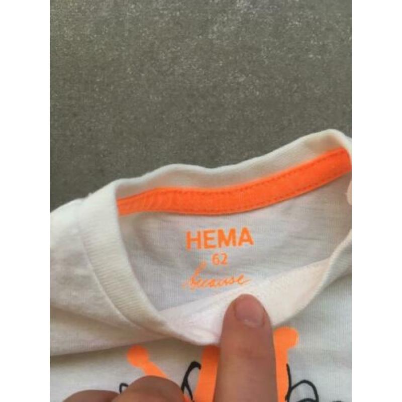 T-shirt Hema Koningsdag maat 62 - ALS NIEUW!