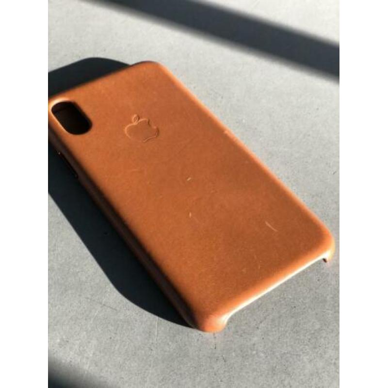 Leren hoesje voor iPhone XS - Zadelbruin