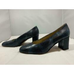 Vintage Carlo Collini schoen met croco print, mt 40,5