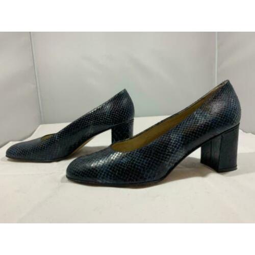 Vintage Carlo Collini schoen met croco print, mt 40,5