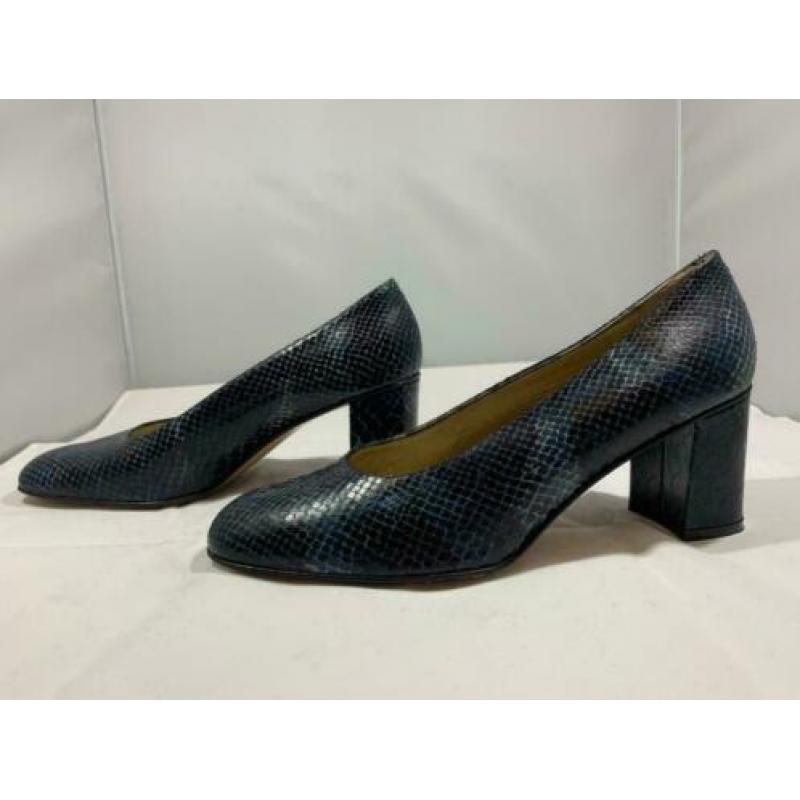 Vintage Carlo Collini schoen met croco print, mt 40,5