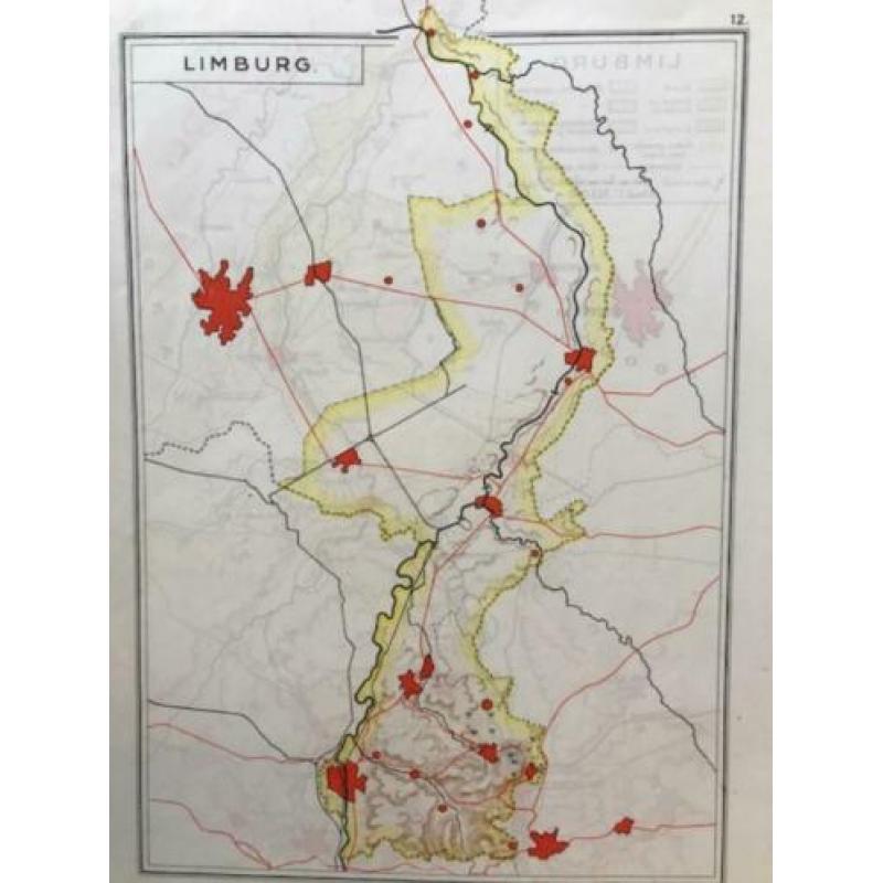 ?? Plattegrond | Limburg | Provincie | Dubbelzijdig kaartje