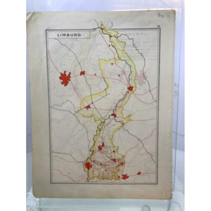 ?? Plattegrond | Limburg | Provincie | Dubbelzijdig kaartje