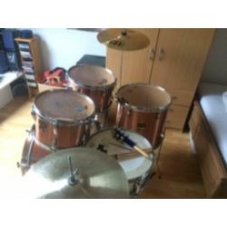 Maya pro drummer shellset/drumkit met double bass
