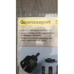 Mooie gatenzaag set (nieuw!)