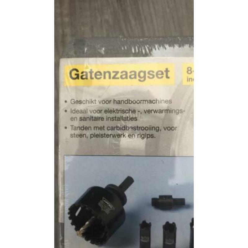 Mooie gatenzaag set (nieuw!)