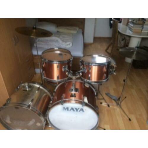 Maya pro drummer shellset/drumkit met double bass