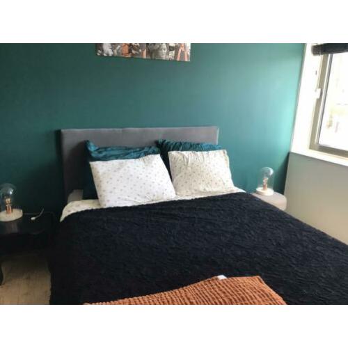 Larvik Wehkamp Boxspring 140x200 grijs suède 2 persoons bed