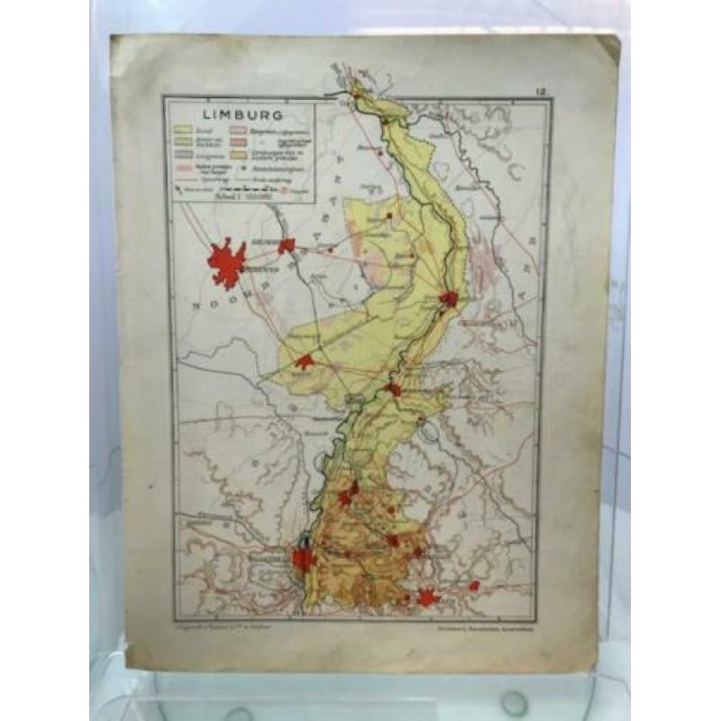 ?? Plattegrond | Limburg | Provincie | Dubbelzijdig kaartje