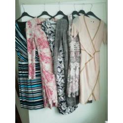 Prachtige grijs / roze zomer jurk Emma (College Style) XS