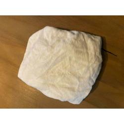 Wieglakens grijs (Cotton Baby) en wit