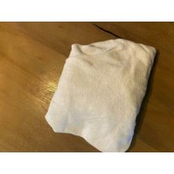 Wieglakens grijs (Cotton Baby) en wit