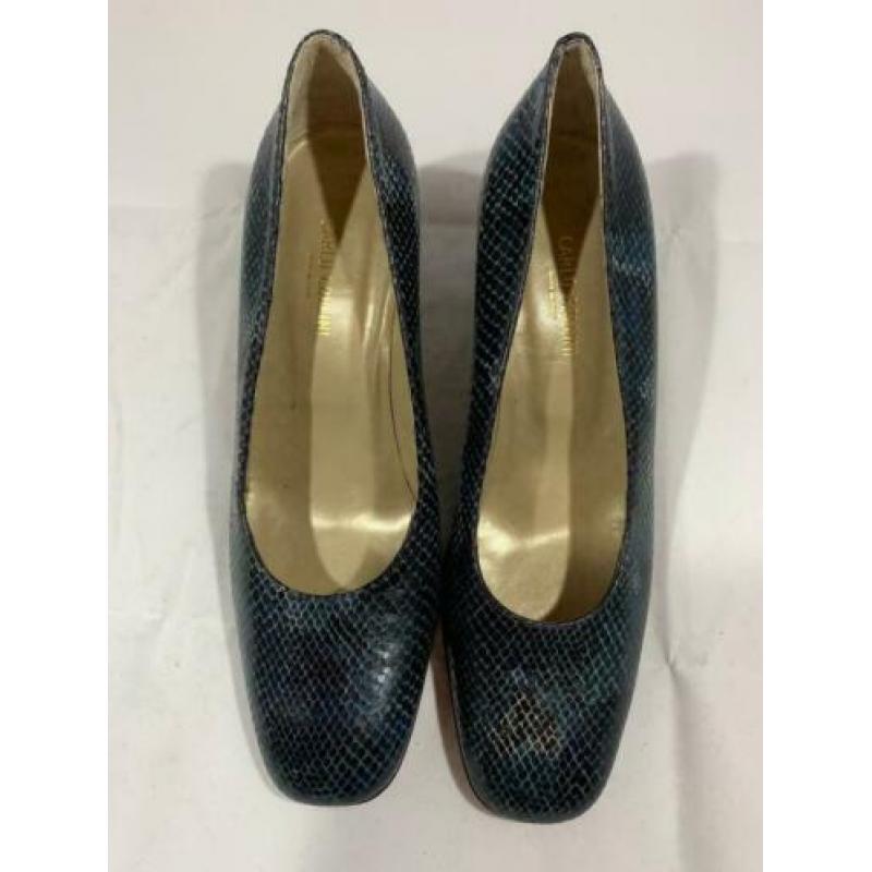 Vintage Carlo Collini schoen met croco print, mt 40,5
