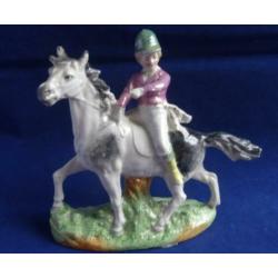 ANTIEK BEELD VAN RUITER TE PAARD * Jachtmeester *
