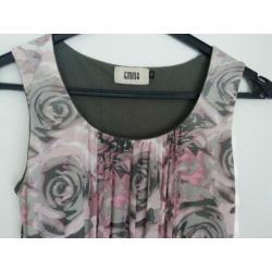 Prachtige grijs / roze zomer jurk Emma (College Style) XS