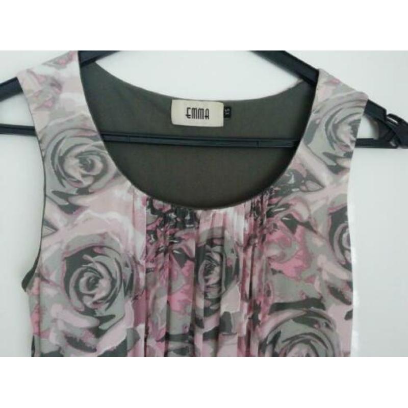 Prachtige grijs / roze zomer jurk Emma (College Style) XS