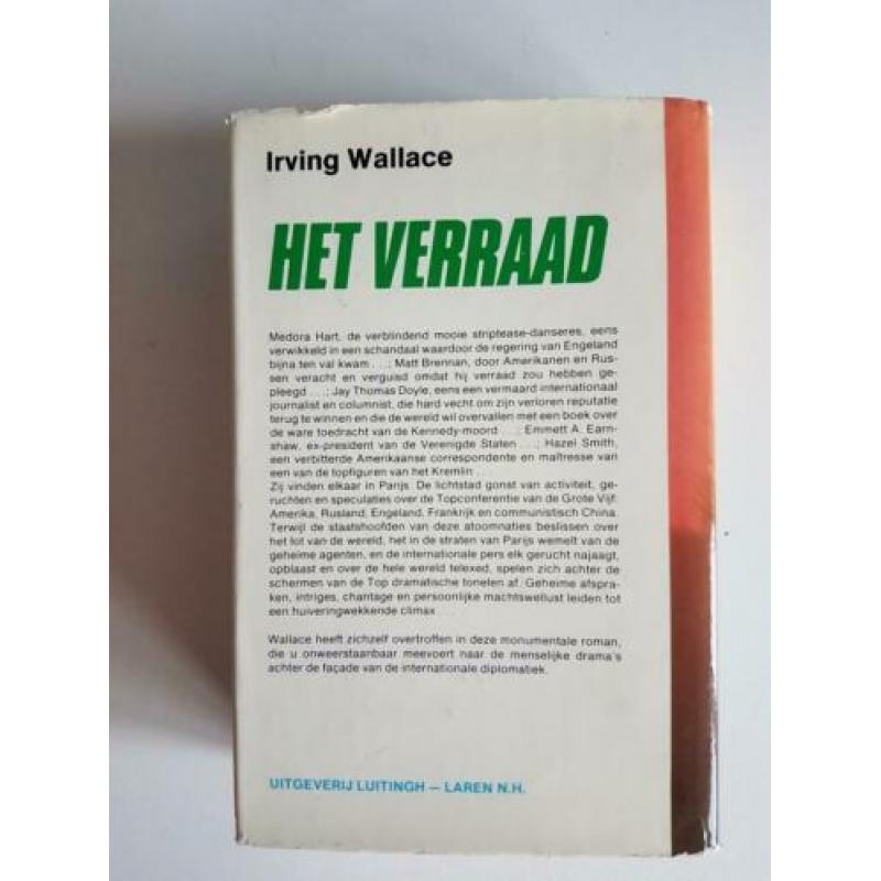 Irving Wallace, het verraad, boek goed, kaft slecht