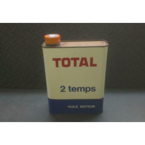 Vintage TOTAL 2 temps olieblik - 2T Huile Moteur - Mengsmeer