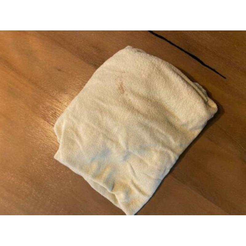 Wieglakens grijs (Cotton Baby) en wit