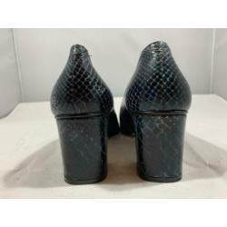 Vintage Carlo Collini schoen met croco print, mt 40,5