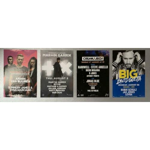 Originele dj aankondiging ibiza posters