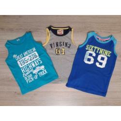 3x hemdje singlet shirt maat 104-110 oa Vingino jongen
