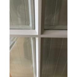 Twee stuks binnen deuren met facet geslepen glas