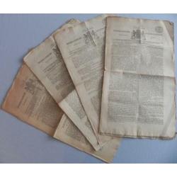 Nederlandsche staats-courant uit 1827 4 stuks, oude kranten