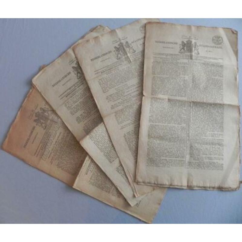 Nederlandsche staats-courant uit 1827 4 stuks, oude kranten