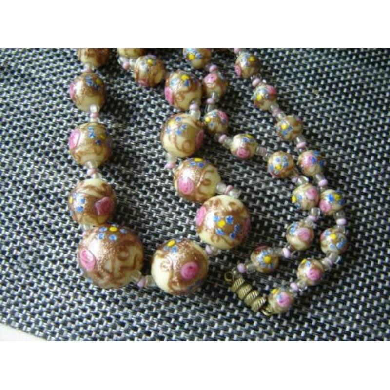 millefiori-ketting met oorbellen clips