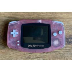 Nintendo Gameboy Advance Transparant Roze, zo goed als nieuw