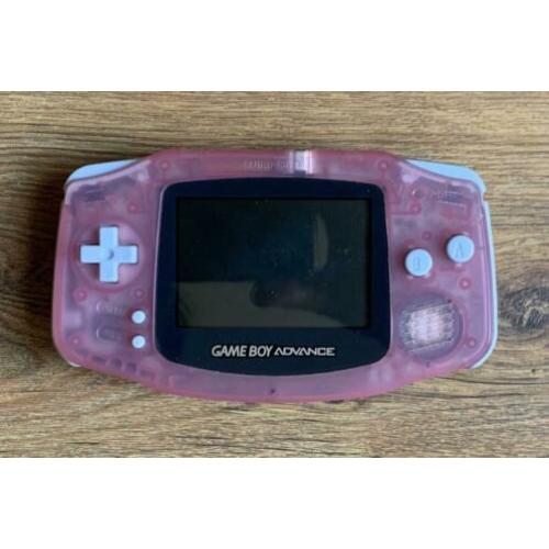 Nintendo Gameboy Advance Transparant Roze, zo goed als nieuw