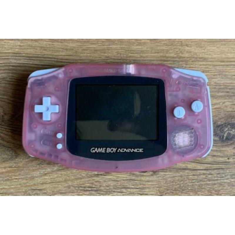 Nintendo Gameboy Advance Transparant Roze, zo goed als nieuw