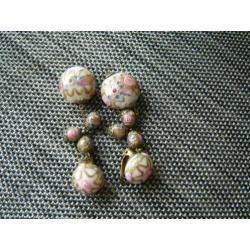 millefiori-ketting met oorbellen clips