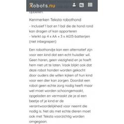 Tekstra robot hond