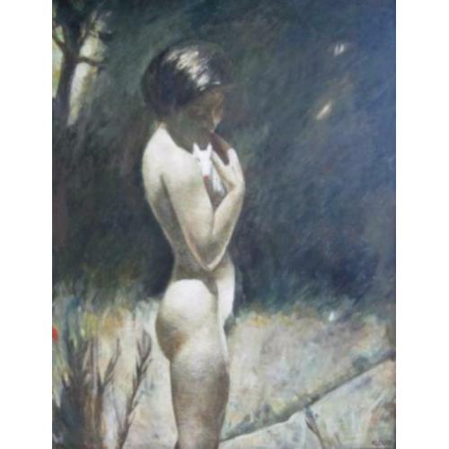 ==CORNELIS KLOOS 1895-1976==90 x 70 cm==naakt met wit konijn