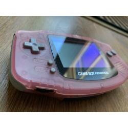 Nintendo Gameboy Advance Transparant Roze, zo goed als nieuw