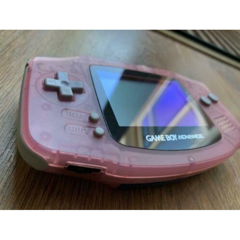 Nintendo Gameboy Advance Transparant Roze, zo goed als nieuw