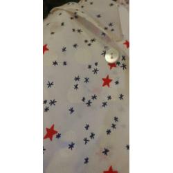Vintage tutten blouse (80s) met vastzittende strik ( MT M)