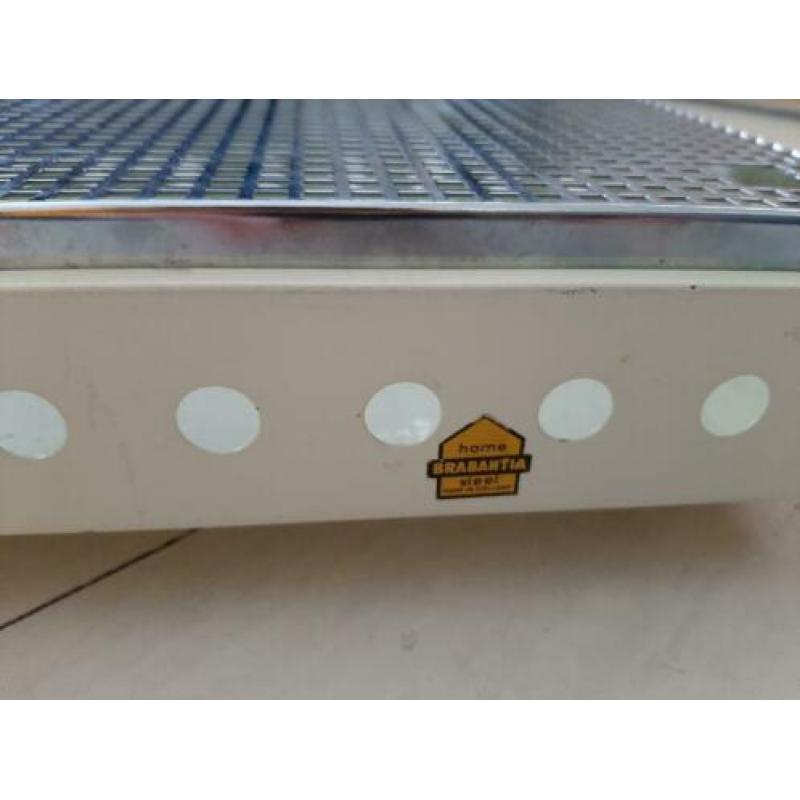 Vintage rechaud warmhoudplaatje Brabantia wit
