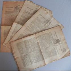 Nederlandsche staats-courant uit 1827 4 stuks, oude kranten